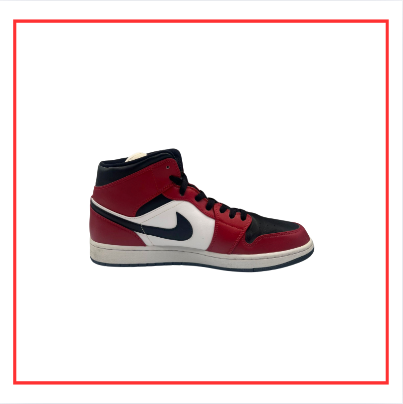 Air Jordan 1 Mid Chicago Black Toe (Preloved) UK 11