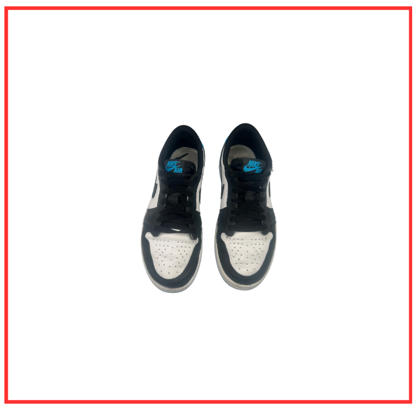 Air Jordan 1 Low OG Black Dark Powder Blue (W) (Preloved) UK 4.5