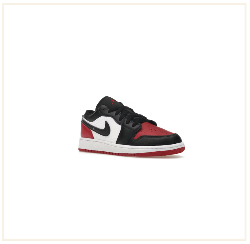 Air Jordan 1 Low Bred Toe 2.0 (GS)
