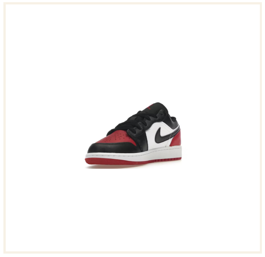 Air Jordan 1 Low Bred Toe 2.0 (GS)