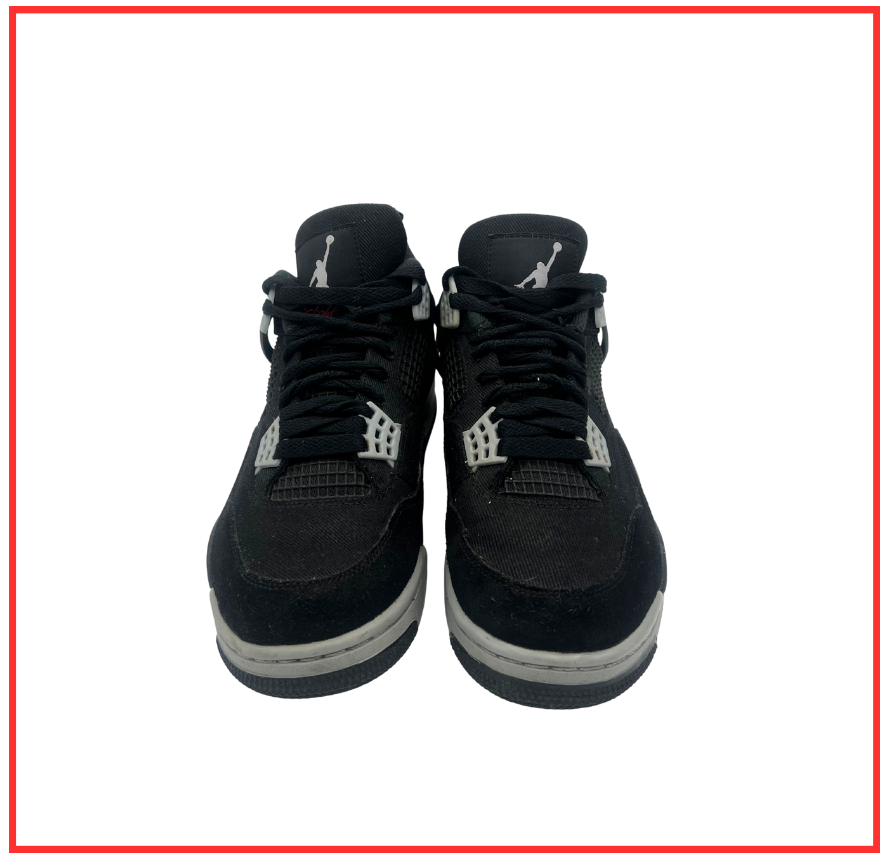 Air Jordan 4 Retro Black Canvas (Preloved) UK 6.5