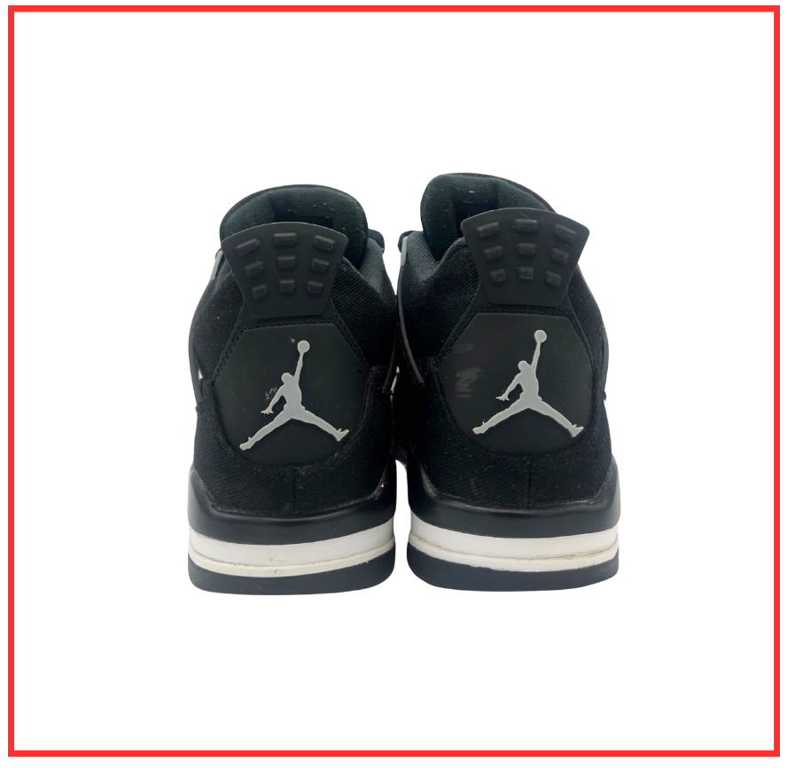 Air Jordan 4 Retro Black Canvas (Preloved) UK 6.5
