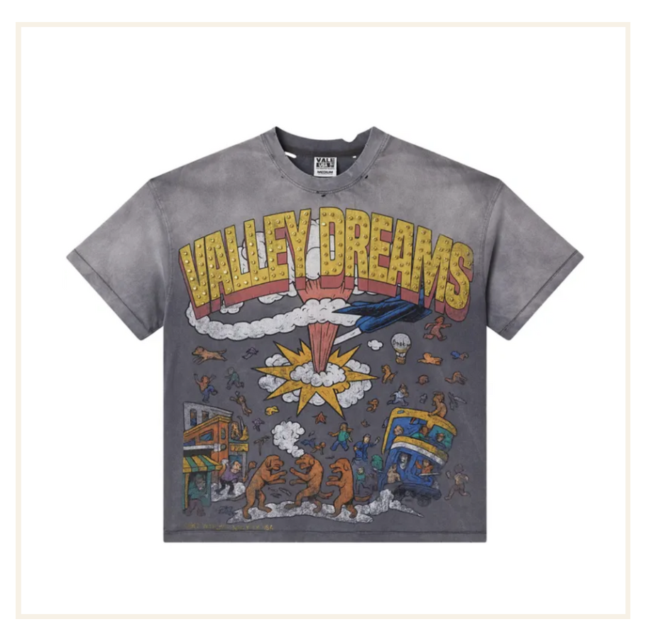 Vale Forever Faded Chaos Bling Gray Tee