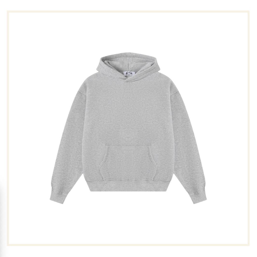 Galore 360 GSM Flower Grey Hoodie
