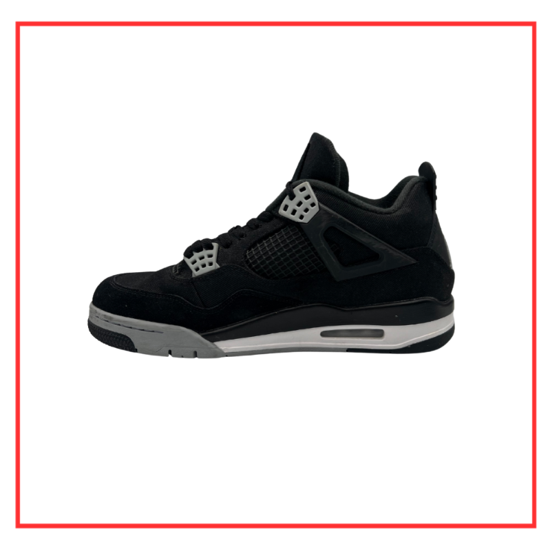 Air Jordan 4 Retro Black Canvas (Preloved) UK 9.5