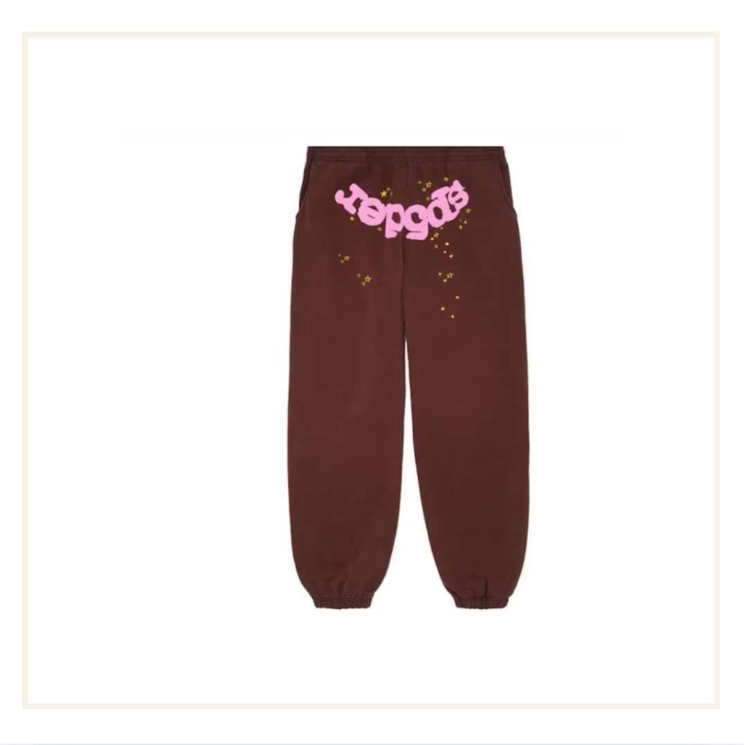 Sp5der OG Web Hoodie/Jogger Brown (Full Set)