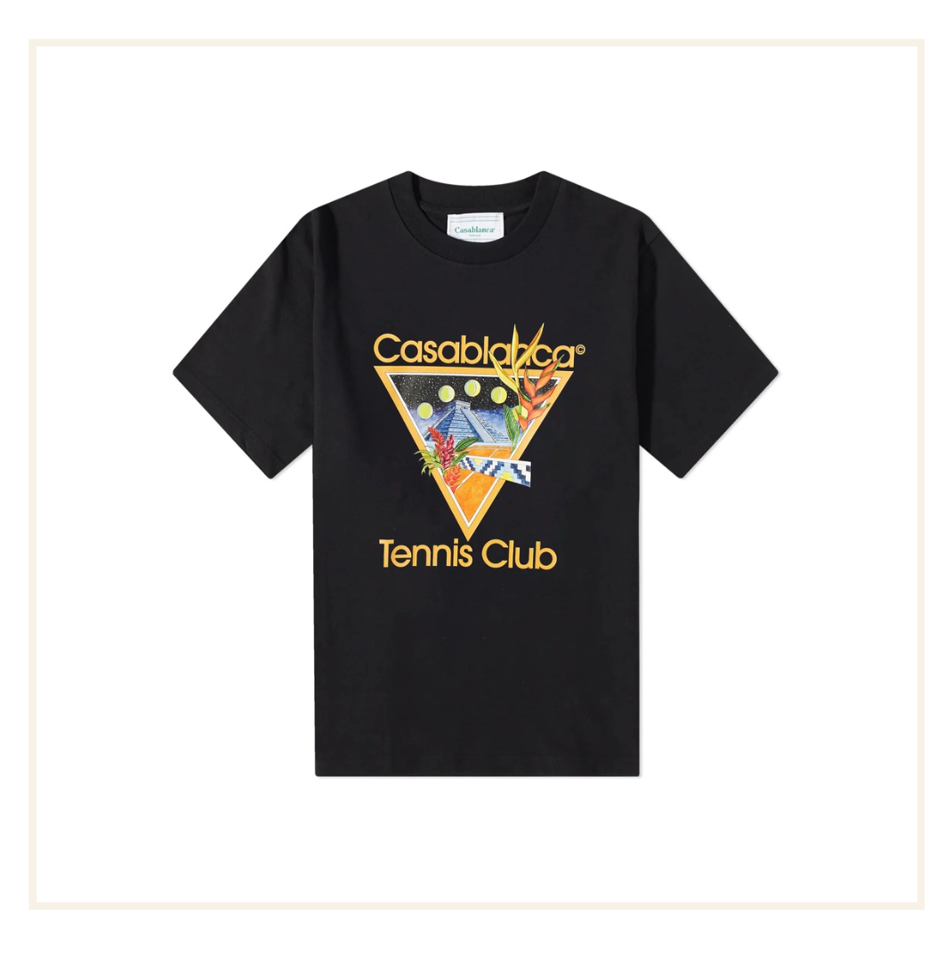 Casablanca Tennis Club Icon Black T-Shirt
