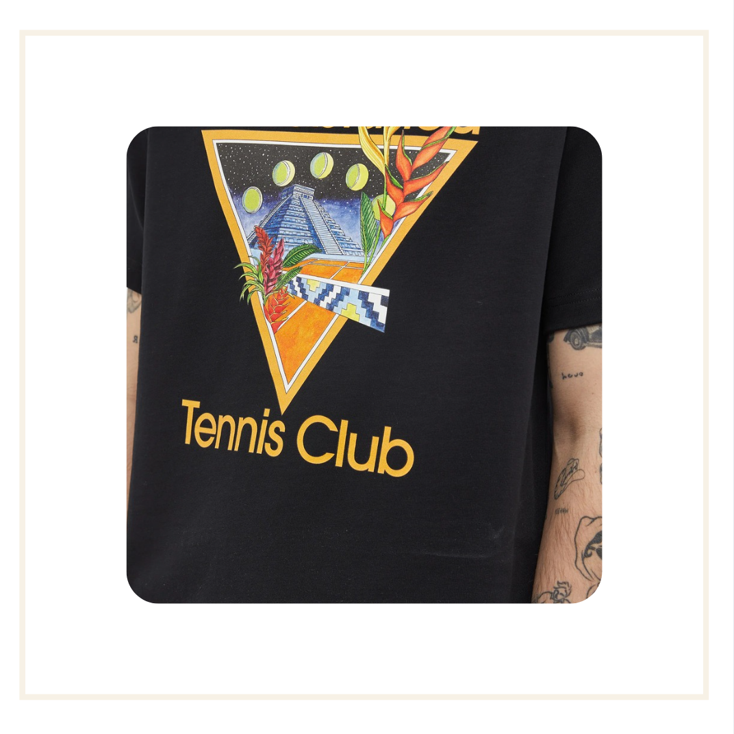 Casablanca Tennis Club Icon Black T-Shirt