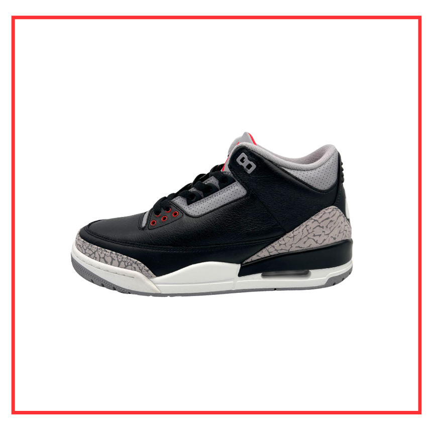 Air Jordan 3 Retro OG Black Cement (2024) (Preloved) UK 8