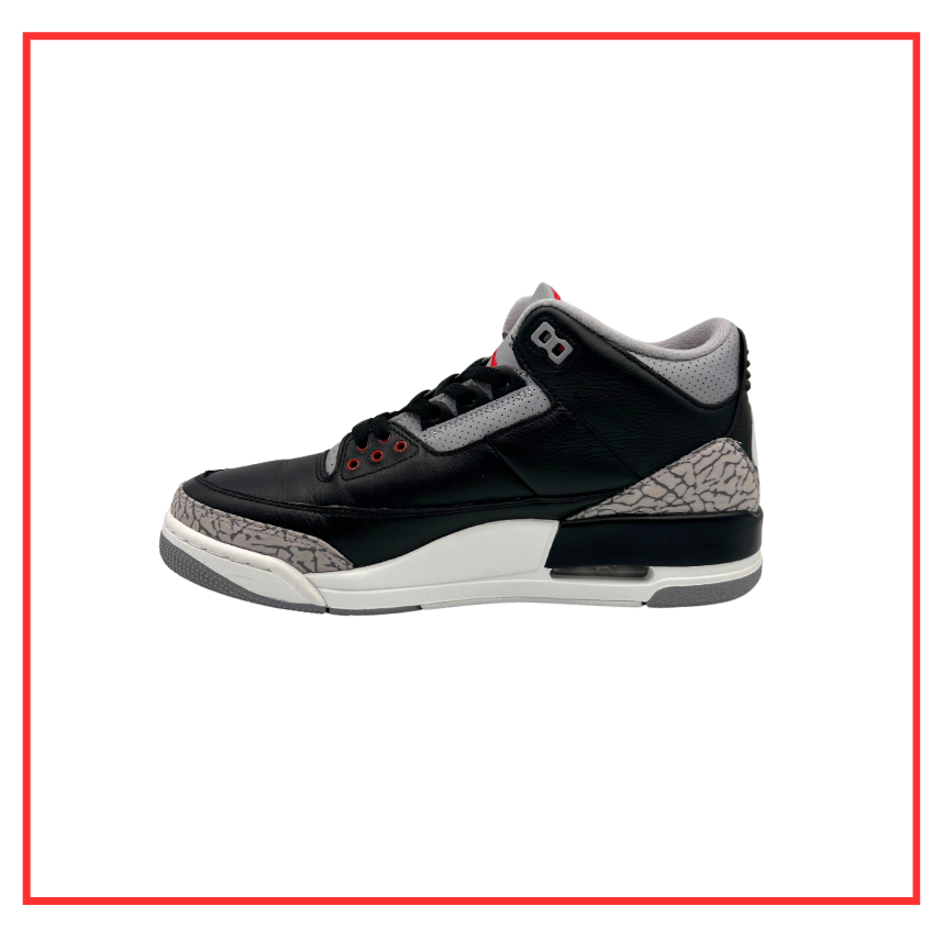 Air Jordan 3 Retro OG Black Cement (2024) (Preloved) UK 8