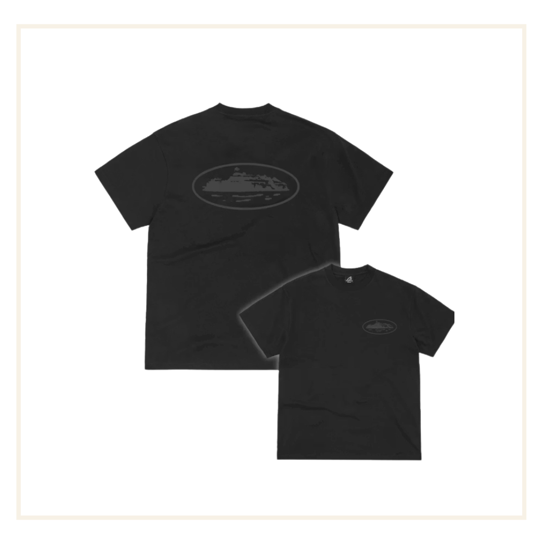 Corteiz OG Island Tee Reflective Black
