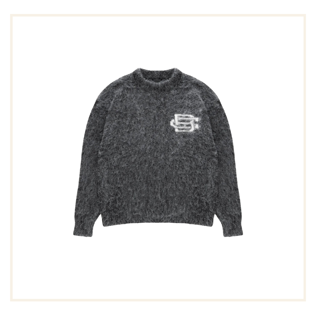 Bénir Mohair Knit Jumper Charcoal Grey