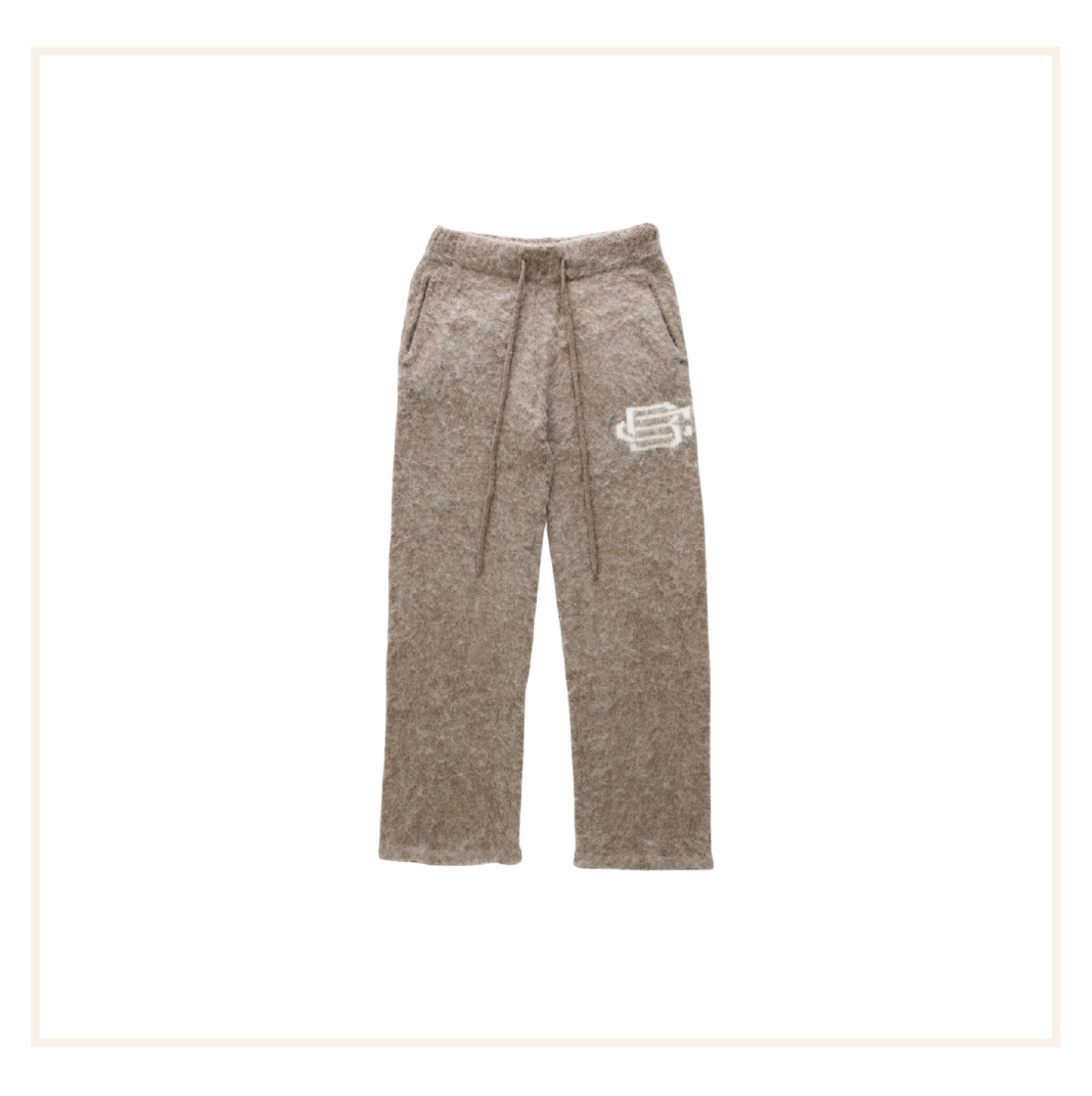 Bénir Mohair Knit Jogger Taupe