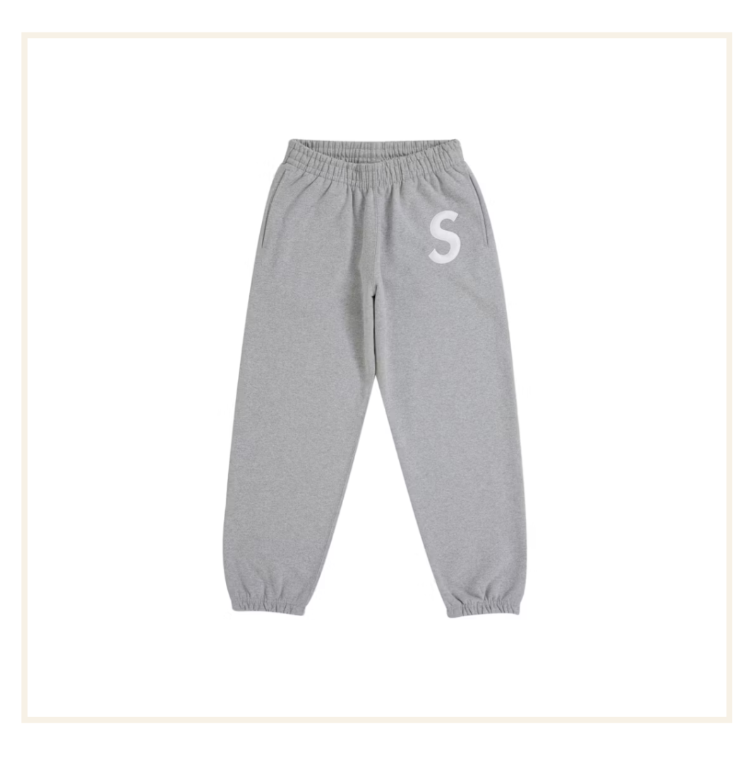 Supreme S Logo Zip Up Hooded Sweatshirt/Sweatpant (FW25) Grey (Set)