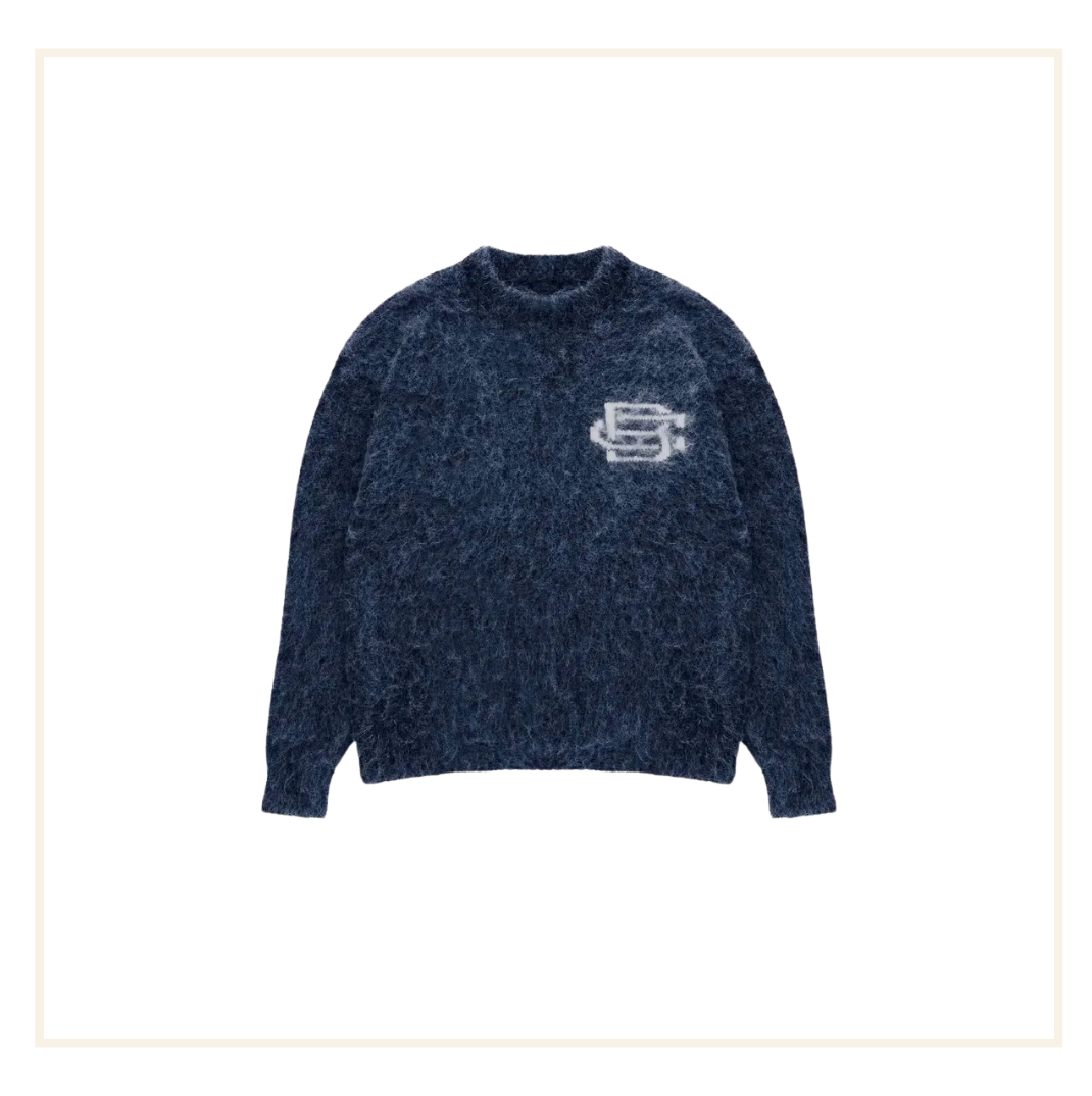 Bénir Mohair Knit Jumper Navy