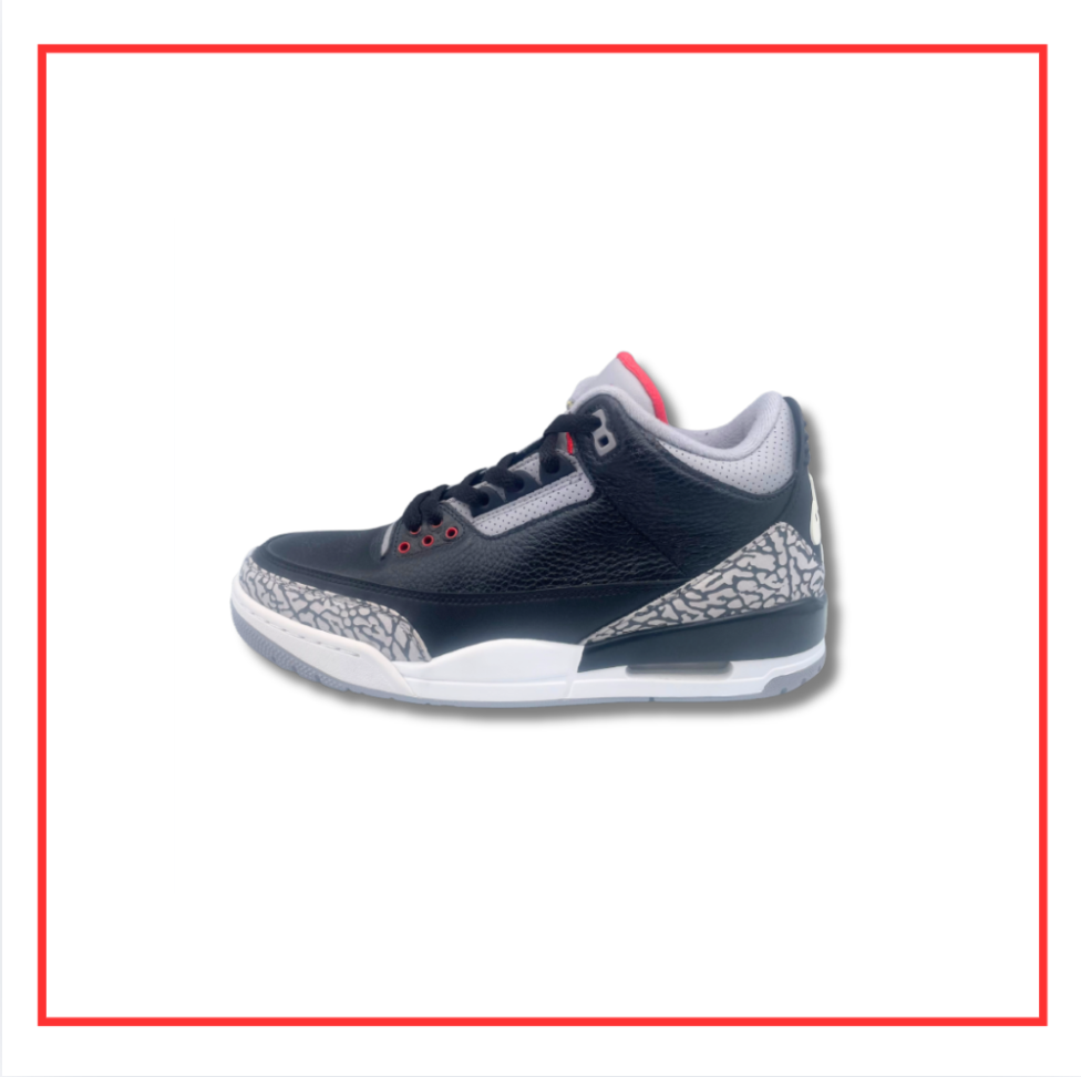 Air Jordan 3 Retro OG Black Cement (2018) (Preloved) UK 8