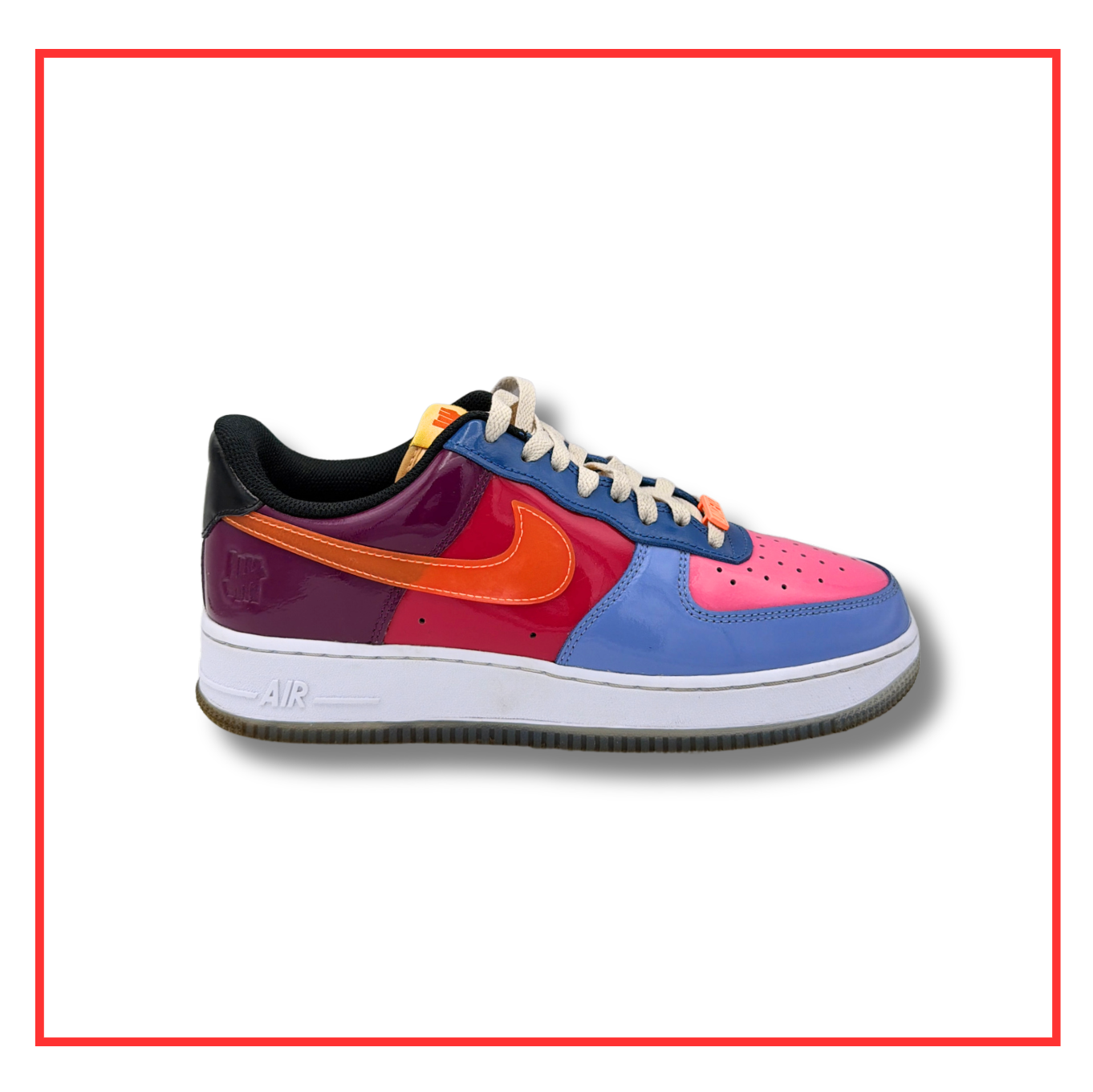 Nike Air Force 1 Low Undefeated Multi-Patent Total Orange (Preloved) UK 7.5