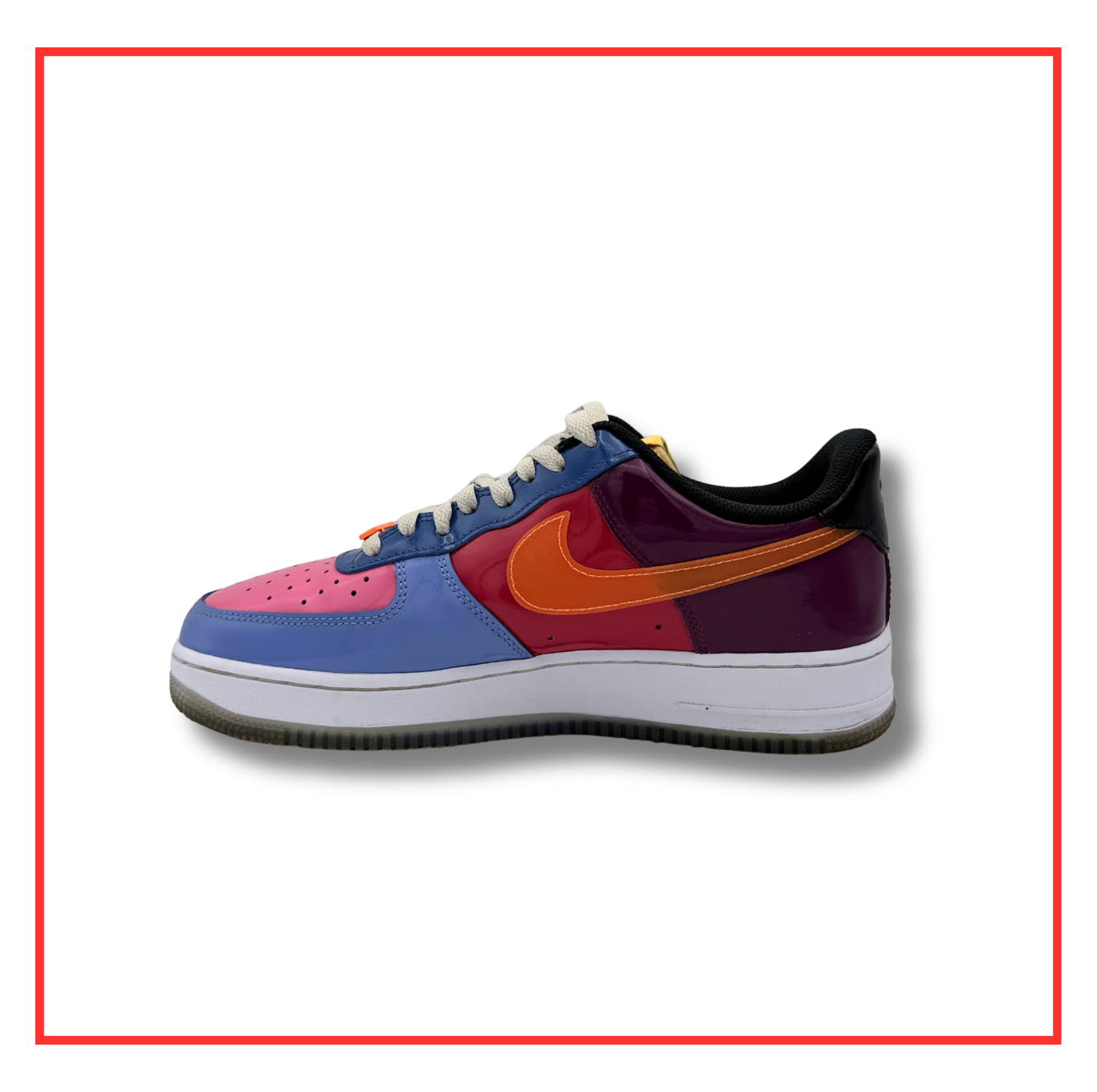 Nike Air Force 1 Low Undefeated Multi-Patent Total Orange (Preloved) UK 7.5
