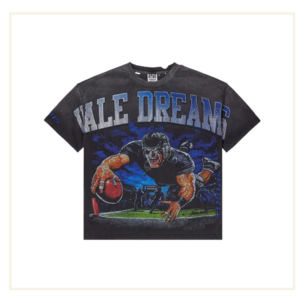 Vale Forever Valley Dreams Gridiron Bling T-Shirt Black