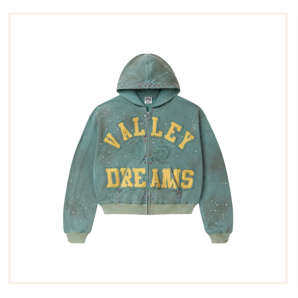 Vale Forever Valley Dreams Bank Zip-Up Hoodie Green