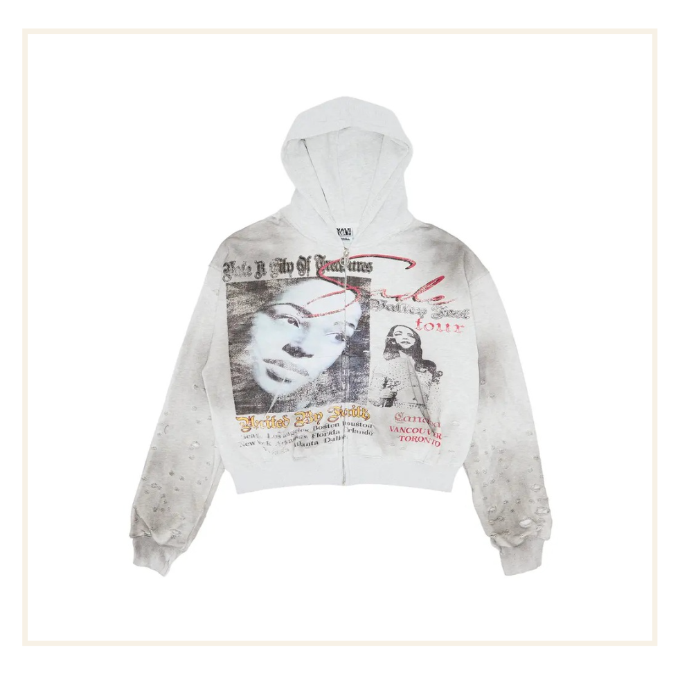 Vale Forever Valley Fest Sade Zip-Up Hoodie Grey