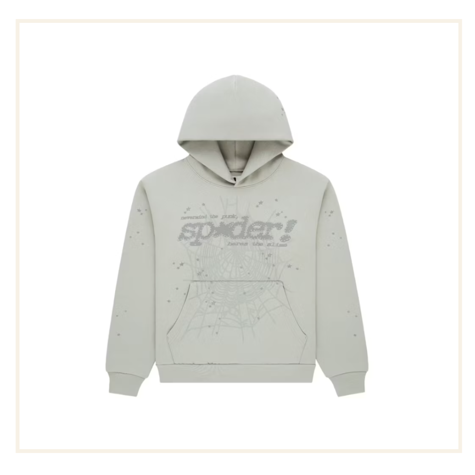 Sp5der Tonal Punk V2 Sport Grey Hoodie/Sweatpant