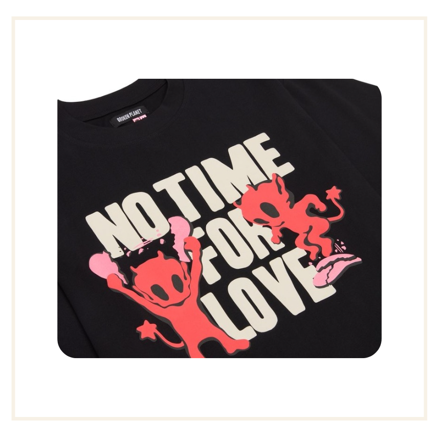 Broken Planet No Time For Love T-Shirt Midnight Black