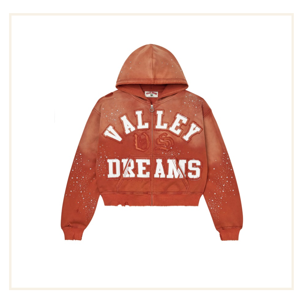 Vale Forever Valley Dreams Classico Zip-Up Hoodie Orange