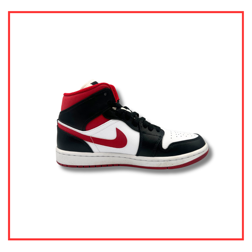 Air Jordan 1 Mid Gym Red Black White (Preloved) UK 6 | EU 40