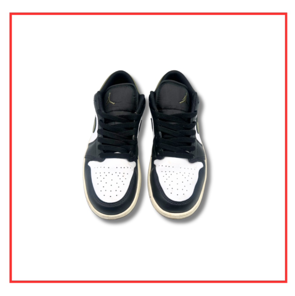 Air Jordan 1 Low Black Toe Medium Olive (Preloved) UK 6 | EU 40