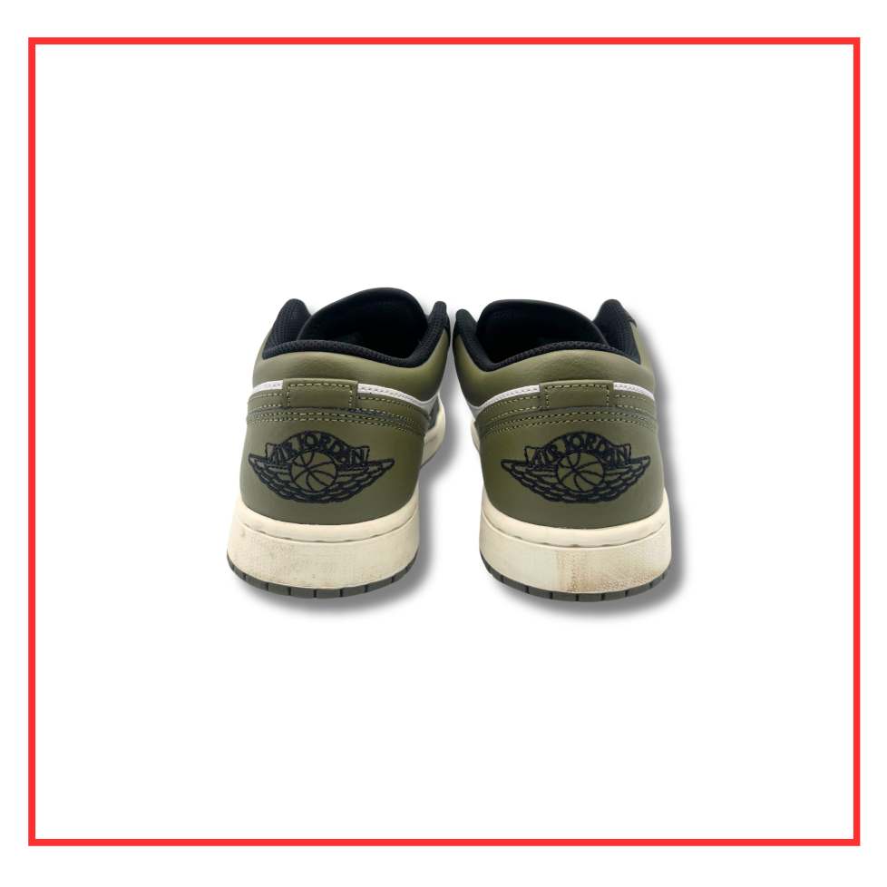 Air Jordan 1 Low Black Toe Medium Olive (Preloved) UK 6 | EU 40