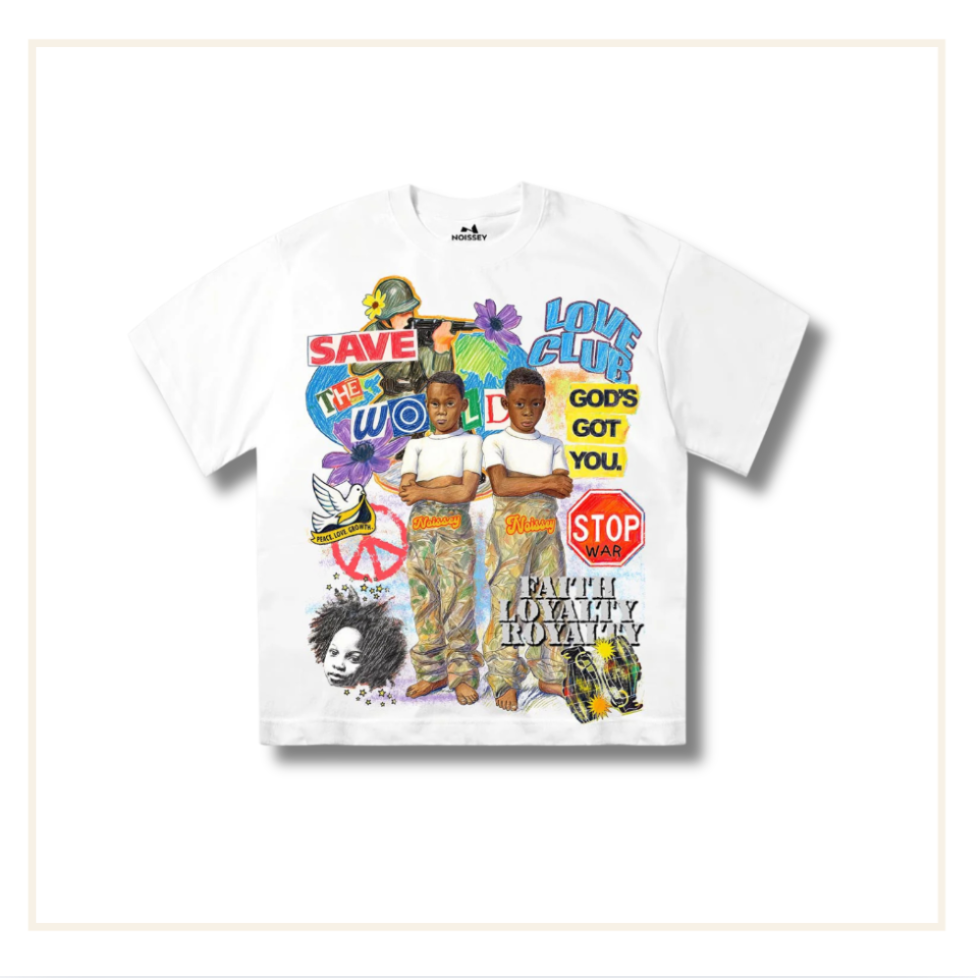 Noissey Save the World Graphic White T-Shirt