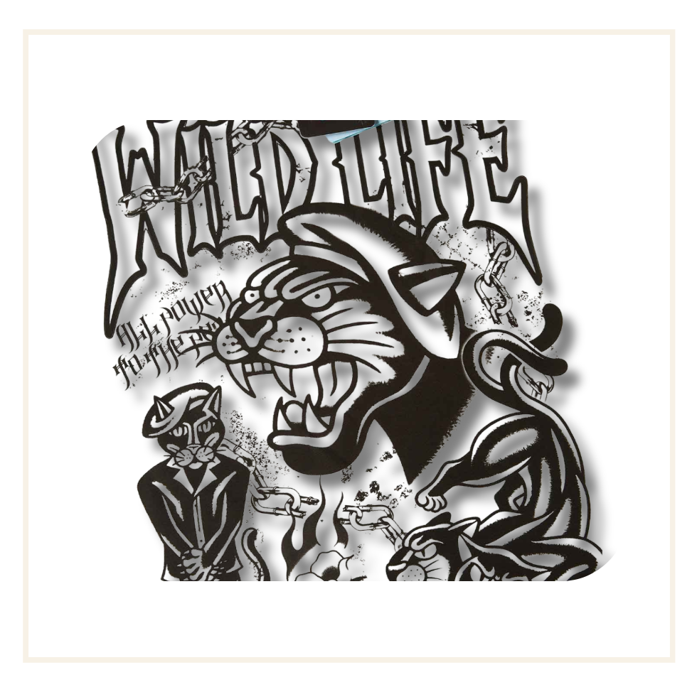 Noissey Wild Life Panther L/S White T-Shirt