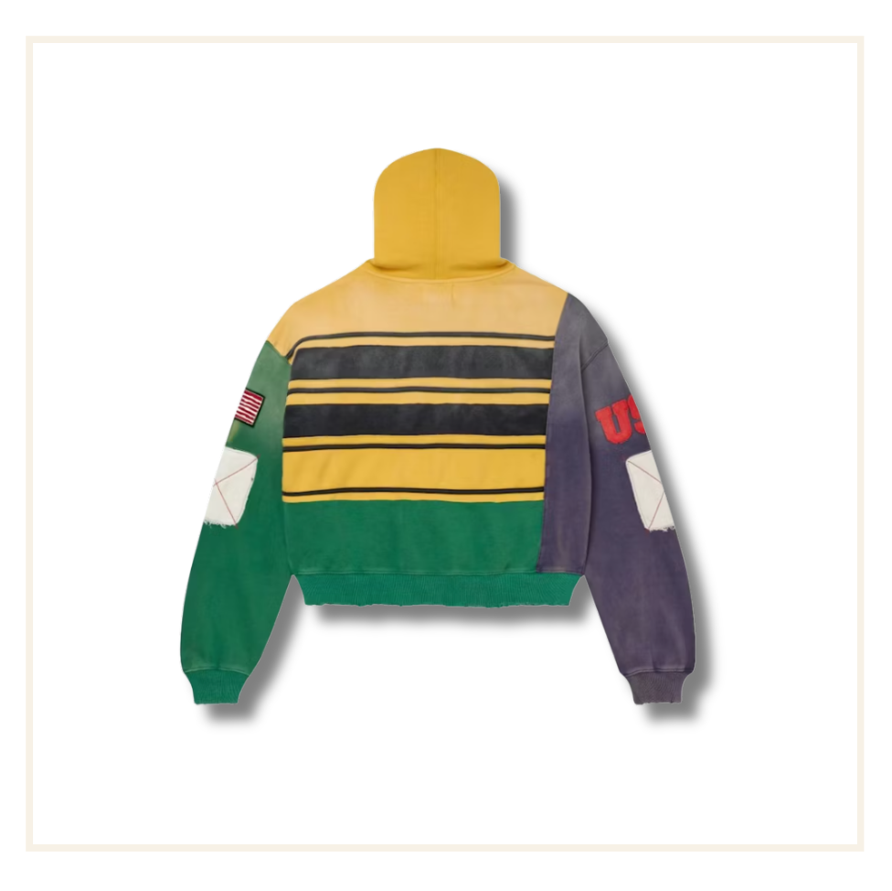 Vale Forever Valley Dreams Collage Mardi Gras Zip-Up Hoodie