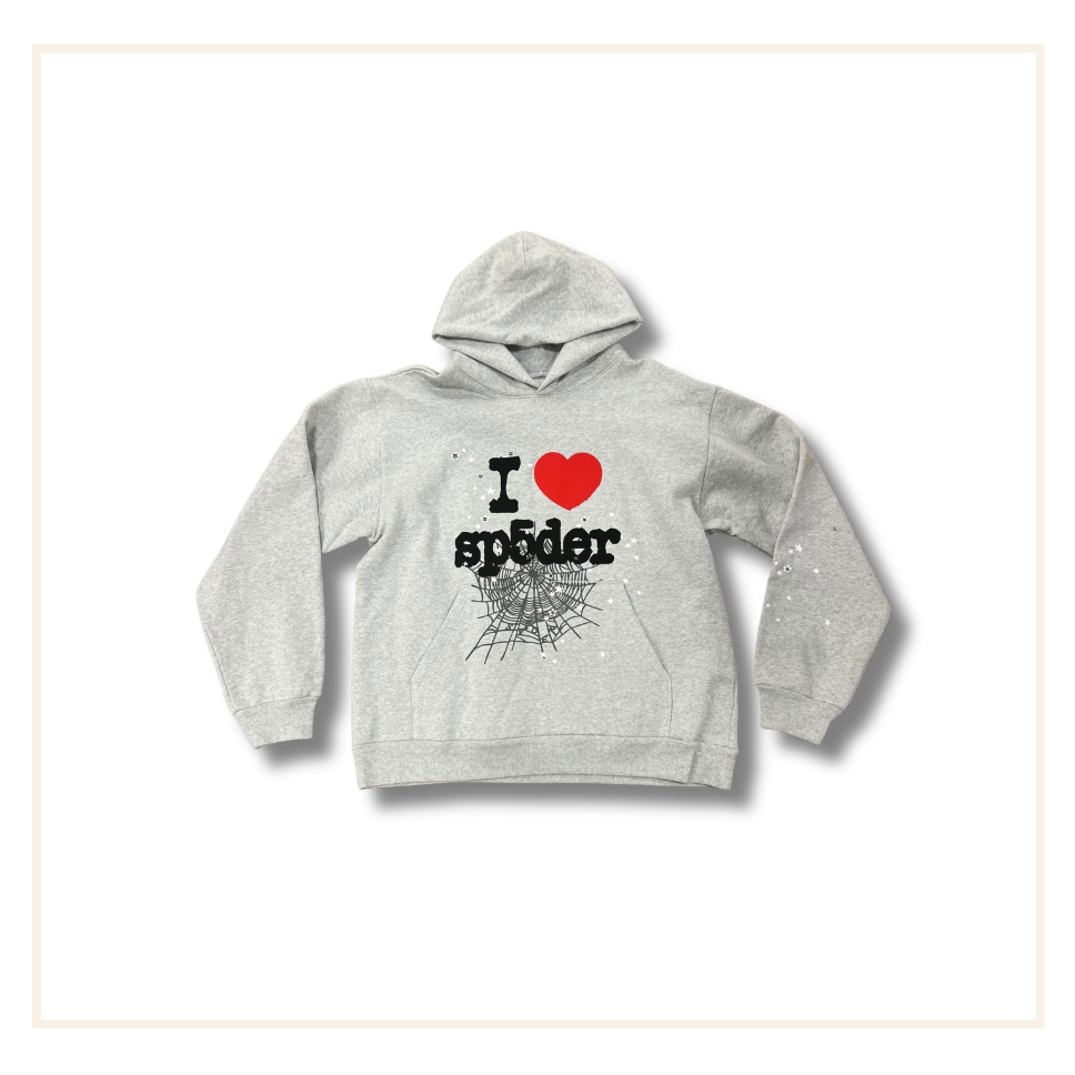 Sp5der Souvenir Hoodie/Jogger Heather Grey (Full Set)