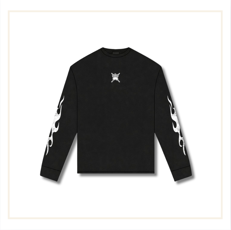 The Survival Couture Faded L/S Black T-Shirt
