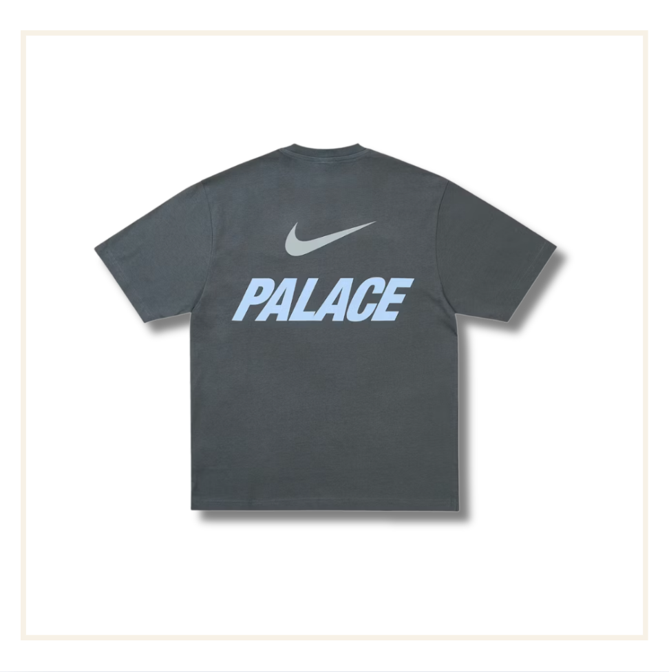 Palace x Nike Font Swoosh T-Shirt Charcoal