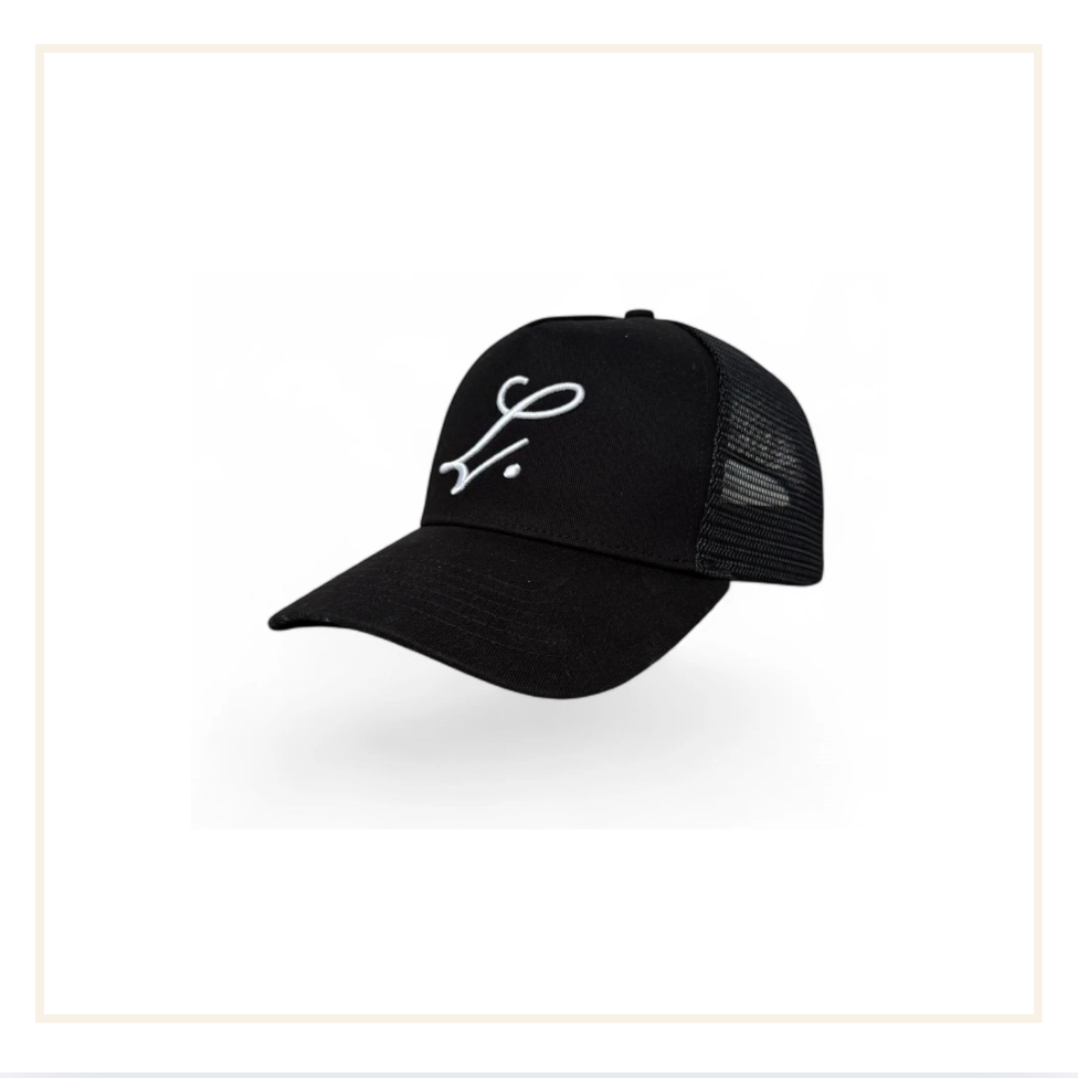 Luduso Mesh Cap Black White