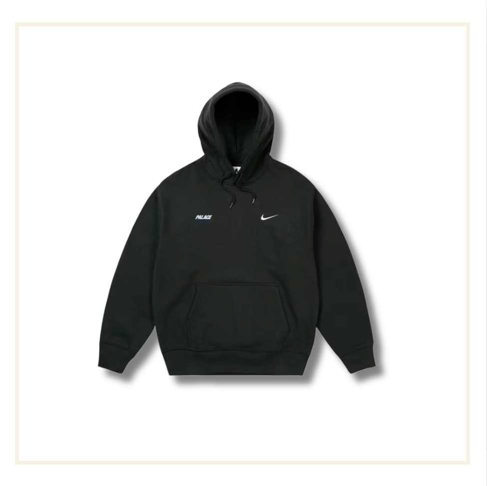 Palace x Nike Font Swoosh Hoodie Black