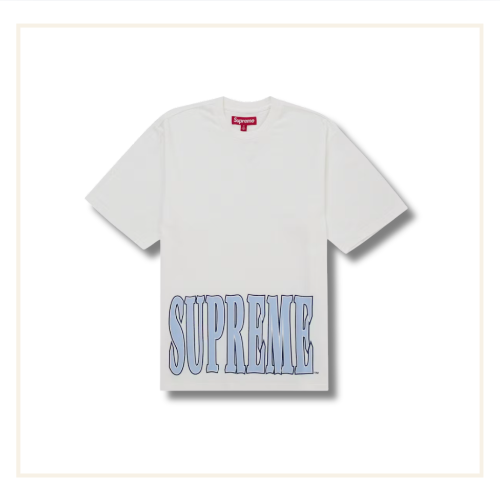 Supreme Cracked Stretch Short Sleeve T-Shirt White