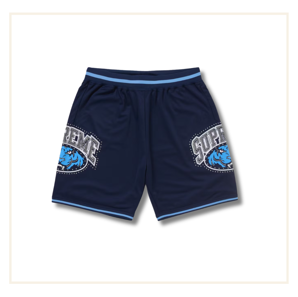 Supreme Studded Basketball Short Navy Blue