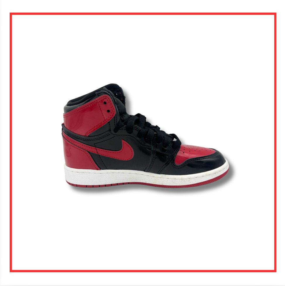 Air Jordan 1 Retro High OG Patent Bred (Preloved) UK 3 (GS)
