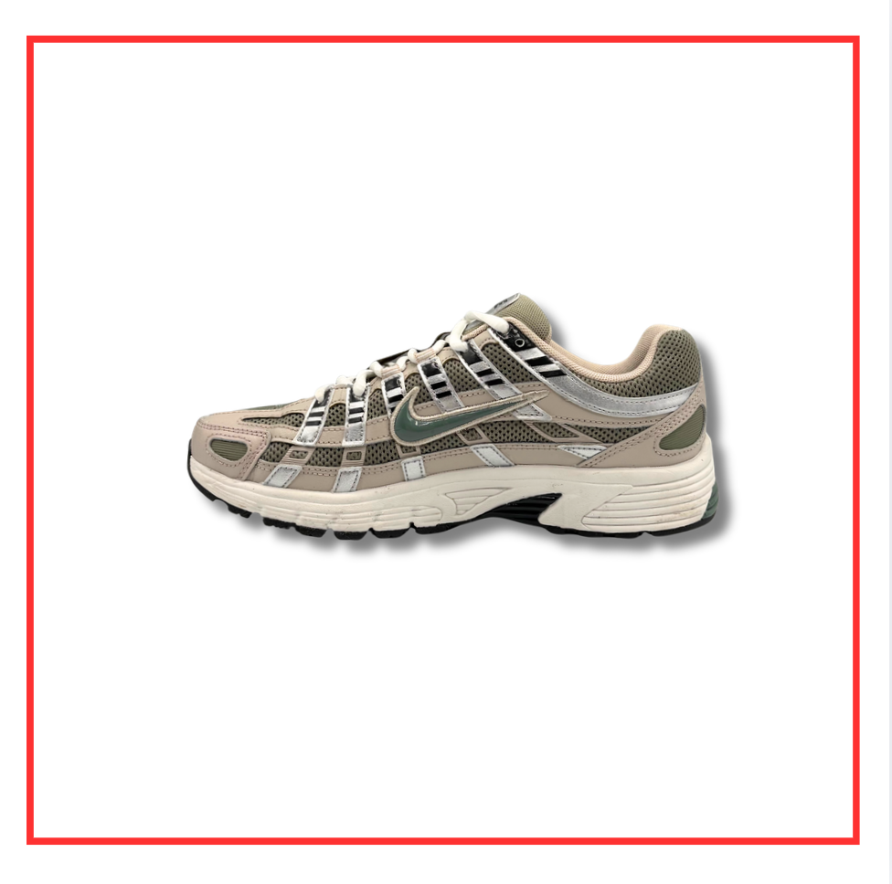 Nike P-6000 Cream Silver Clay Green (Preloved) UK 6 | EU 40
