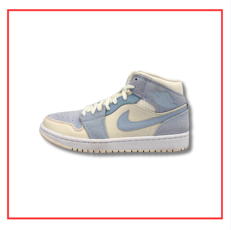 Air Jordan 1 Mid Mixed Textures Blue (Preloved) UK 7.5
