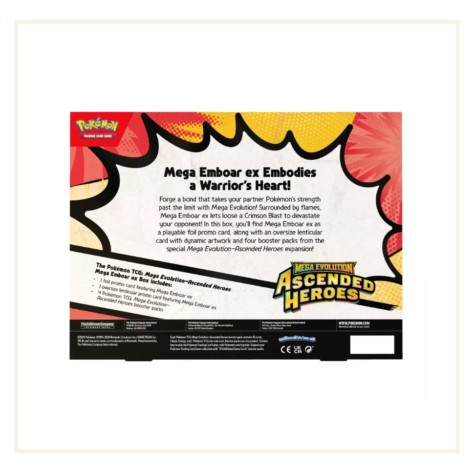 Pokémon Mega Evolution Ascended Heroes Mega Emboar Ex Box (2026)