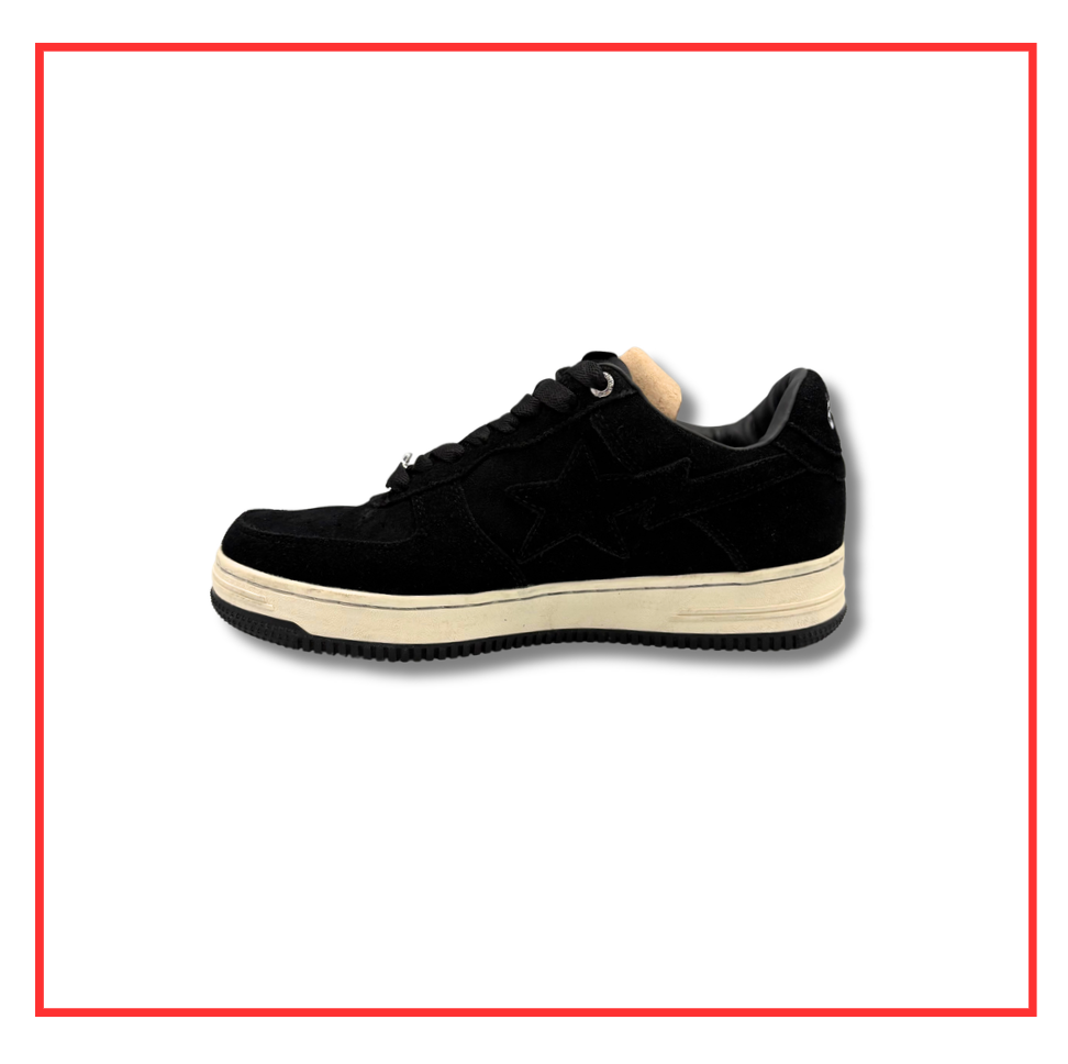A Bathing Ape Bape Sta Black Suede (Preloved) UK 7