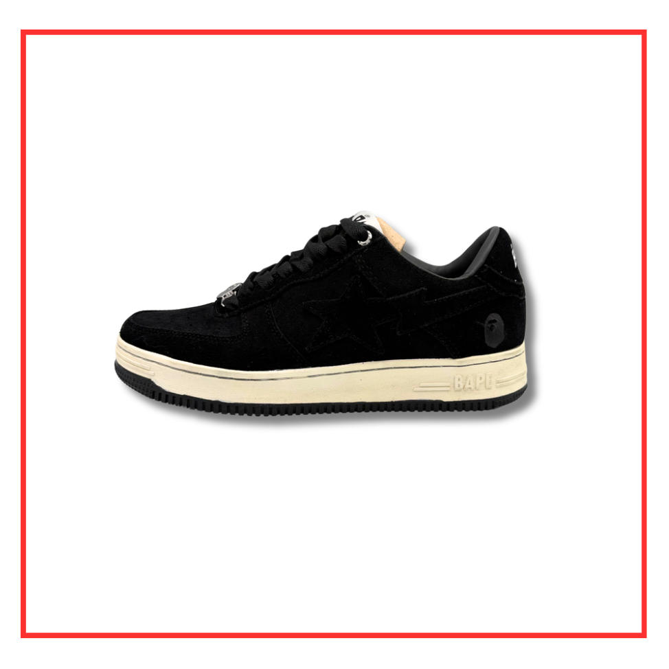 A Bathing Ape Bape Sta Black Suede (Preloved) UK 7