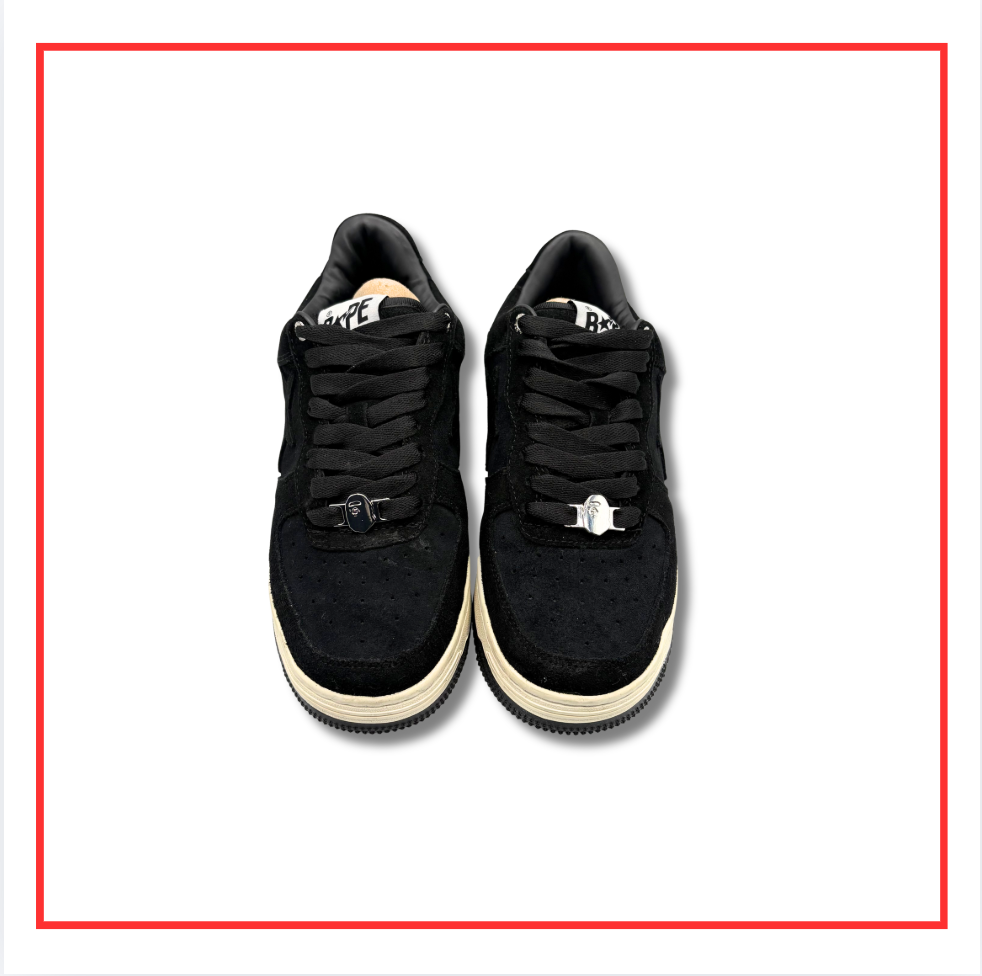 A Bathing Ape Bape Sta Black Suede (Preloved) UK 7