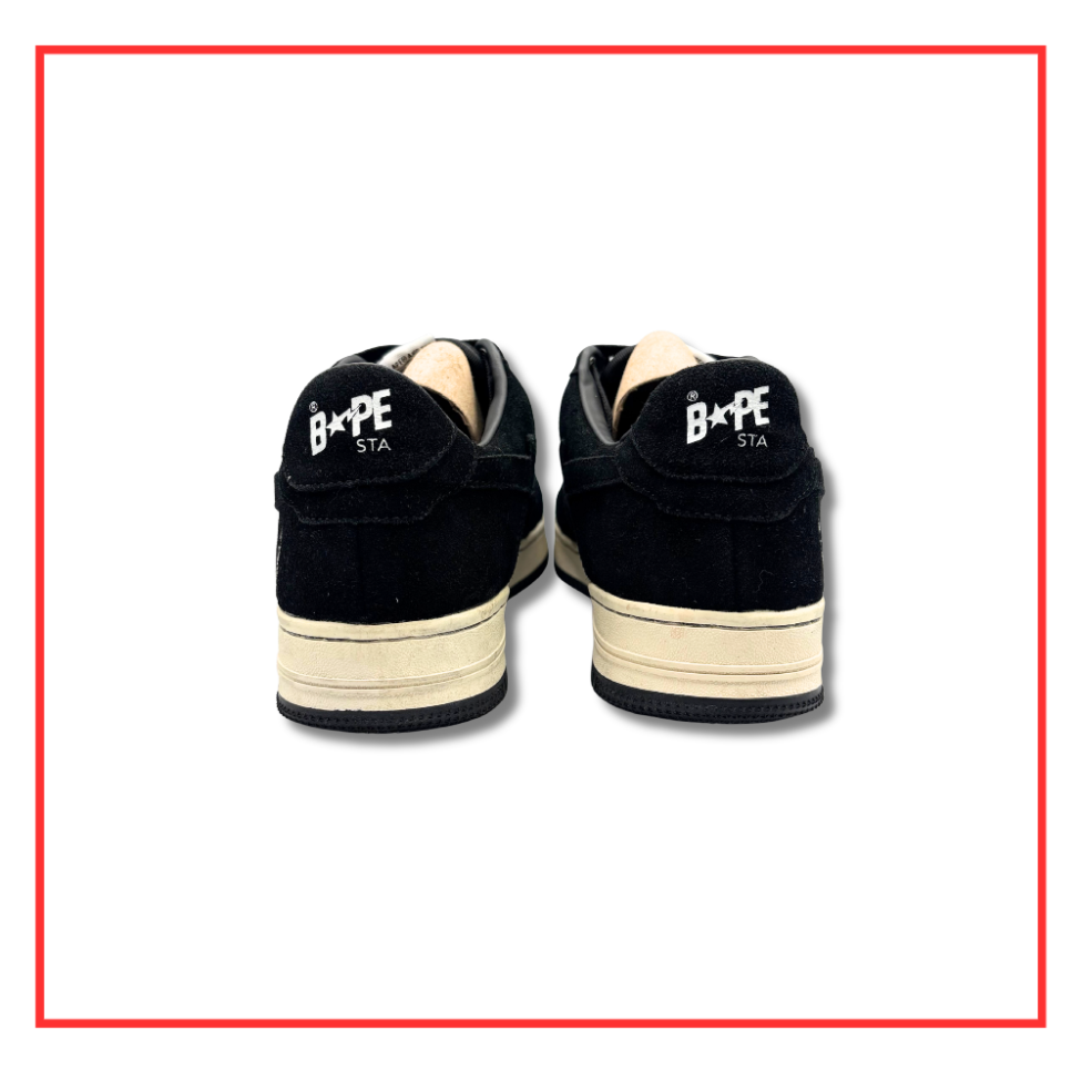 A Bathing Ape Bape Sta Black Suede (Preloved) UK 7