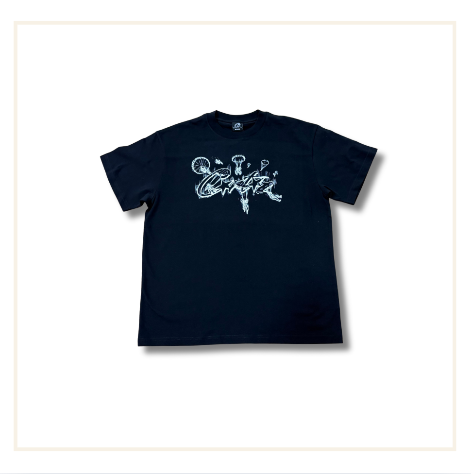 Corteiz Allstarz Skydiver Tee Black